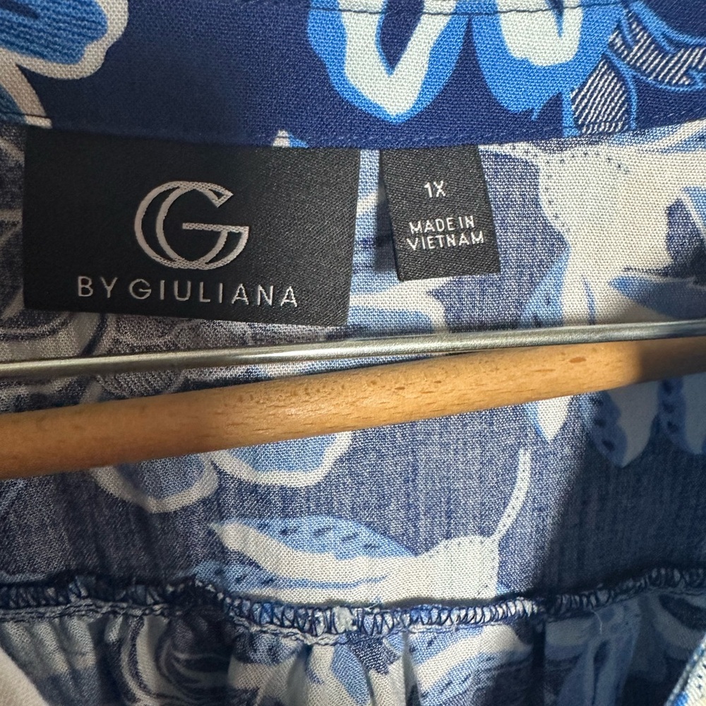 G by Giuliana Long Sleeve Dress in Elegant Blue 1X - Picture 3 of 6